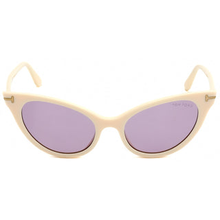 Tom Ford FT0820 Sunglasses Ivory / Violet Unisex-AmbrogioShoes