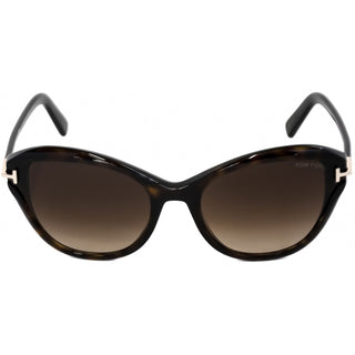 Tom Ford FT0850-F Sunglasses dark havana / gradient brown-AmbrogioShoes