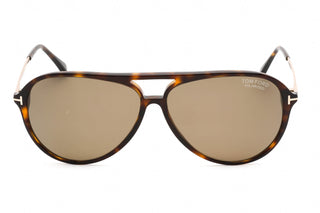 Tom Ford FT0909 Sunglasses Shiny Dark Havana / Brown Gradient-AmbrogioShoes