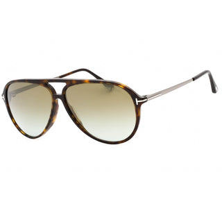 Tom Ford FT0909 Sunglasses dark havana / green mirror-AmbrogioShoes