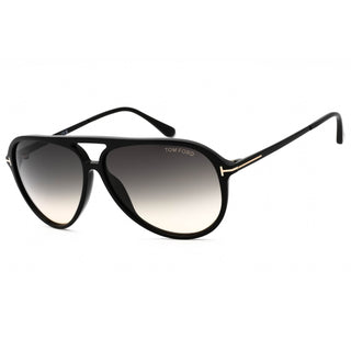 Tom Ford FT0909 Sunglasses shiny black / gradient smoke-AmbrogioShoes