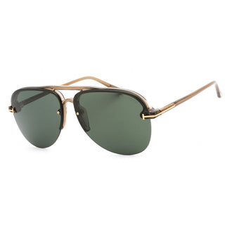 Tom Ford FT1004 Terry-2 Sunglasses Shiny Light Brown / Green Women's-AmbrogioShoes