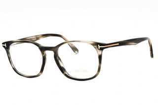 Tom Ford FT5505 Eyeglasses Shiny Striped Black / Clear Lens-AmbrogioShoes