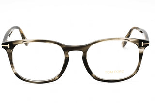 Tom Ford FT5505 Eyeglasses Shiny Striped Black / Clear Lens-AmbrogioShoes