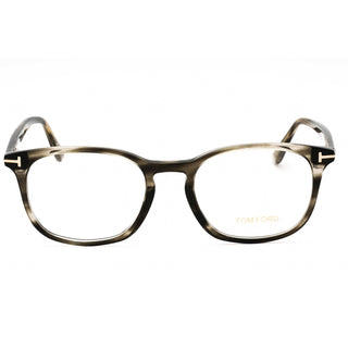 Tom Ford FT5505 Eyeglasses Shiny Striped Black / Clear Lens-AmbrogioShoes