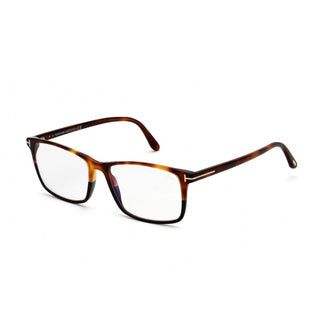 Tom Ford FT5584-B Eyeglasses Shiny Medium Havana / Clear Lens-AmbrogioShoes