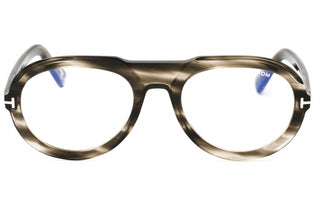 Tom Ford FT5756-B Eyeglasses Havana / Other / Clear / Blue Block Lens Men's-AmbrogioShoes