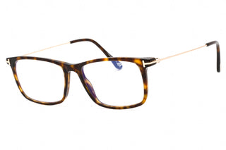 Tom Ford FT5758-B Eyeglasses Dark havana/Clear/blue-light block lens-AmbrogioShoes