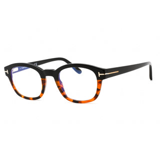 Tom Ford FT5808-B Eyeglasses Black/Classic Havana / Clear Lens-AmbrogioShoes