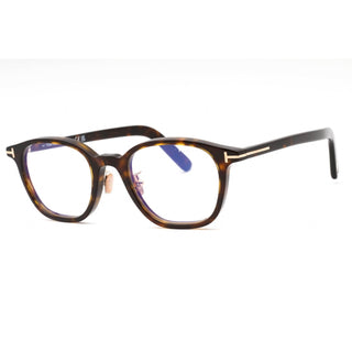 Tom Ford FT5858-D-B Eyeglasses Dark Havana / Clear/Blue-light block lens-AmbrogioShoes