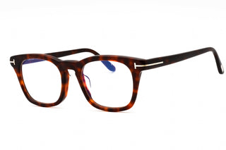 Tom Ford FT5870-F-B Eyeglasses red havana/clear/blue-light block lens-AmbrogioShoes