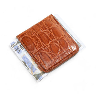 Tuzzi Uomo Men's Italian Genuine Crocodile Magnetic Luxury Money Clip wallet (TZW1000)-AmbrogioShoes