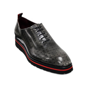 Valentino Dult Men's Shoes Polished Calf-Skin Leather Whole Cut Oxfords (VAL1010)-AmbrogioShoes