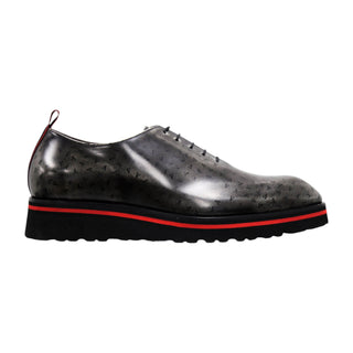 Valentino Dult Men's Shoes Polished Calf-Skin Leather Whole Cut Oxfords (VAL1010)-AmbrogioShoes