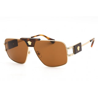 Versace 0VE2251 Sunglasses Gold / Dark Brown-AmbrogioShoes