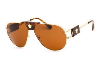 Versace 0VE2252 Sunglasses Gold/Dark Brown-AmbrogioShoes