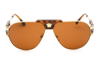 Versace 0VE2252 Sunglasses Gold/Dark Brown-AmbrogioShoes