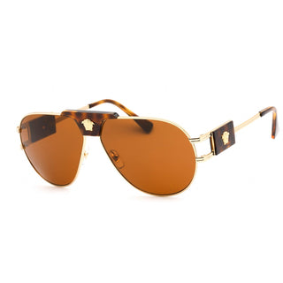 Versace 0VE2252 Sunglasses Gold/Dark Brown-AmbrogioShoes