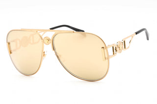 Versace 0VE2255 Sunglasses Gold / Clear Mirror Real Yellow Gold-AmbrogioShoes