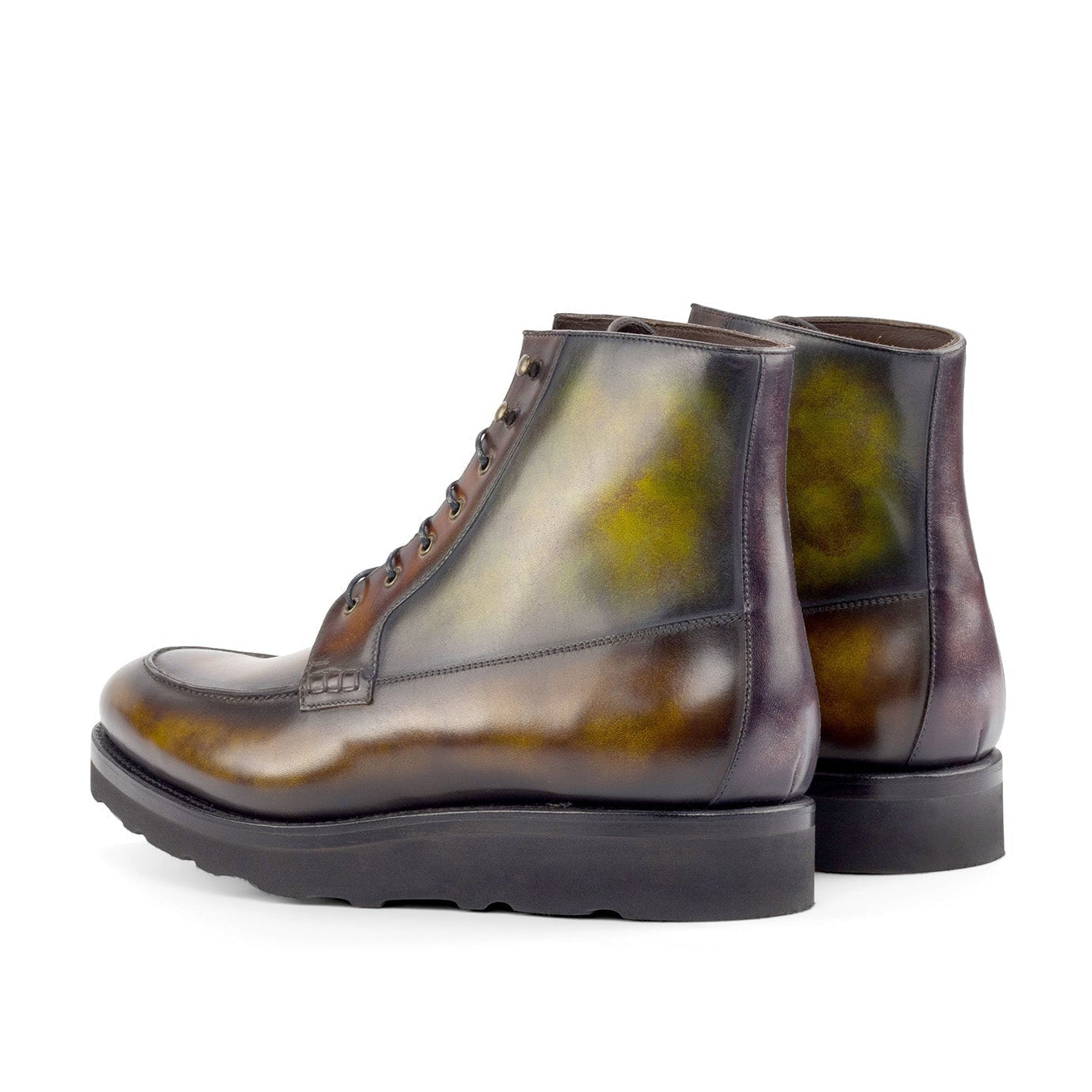 Ambrogio Bespoke Men's Shoes Multi-Color Crocodile Print Leather / Fabric Monk-Straps Loafers (AMB2277)