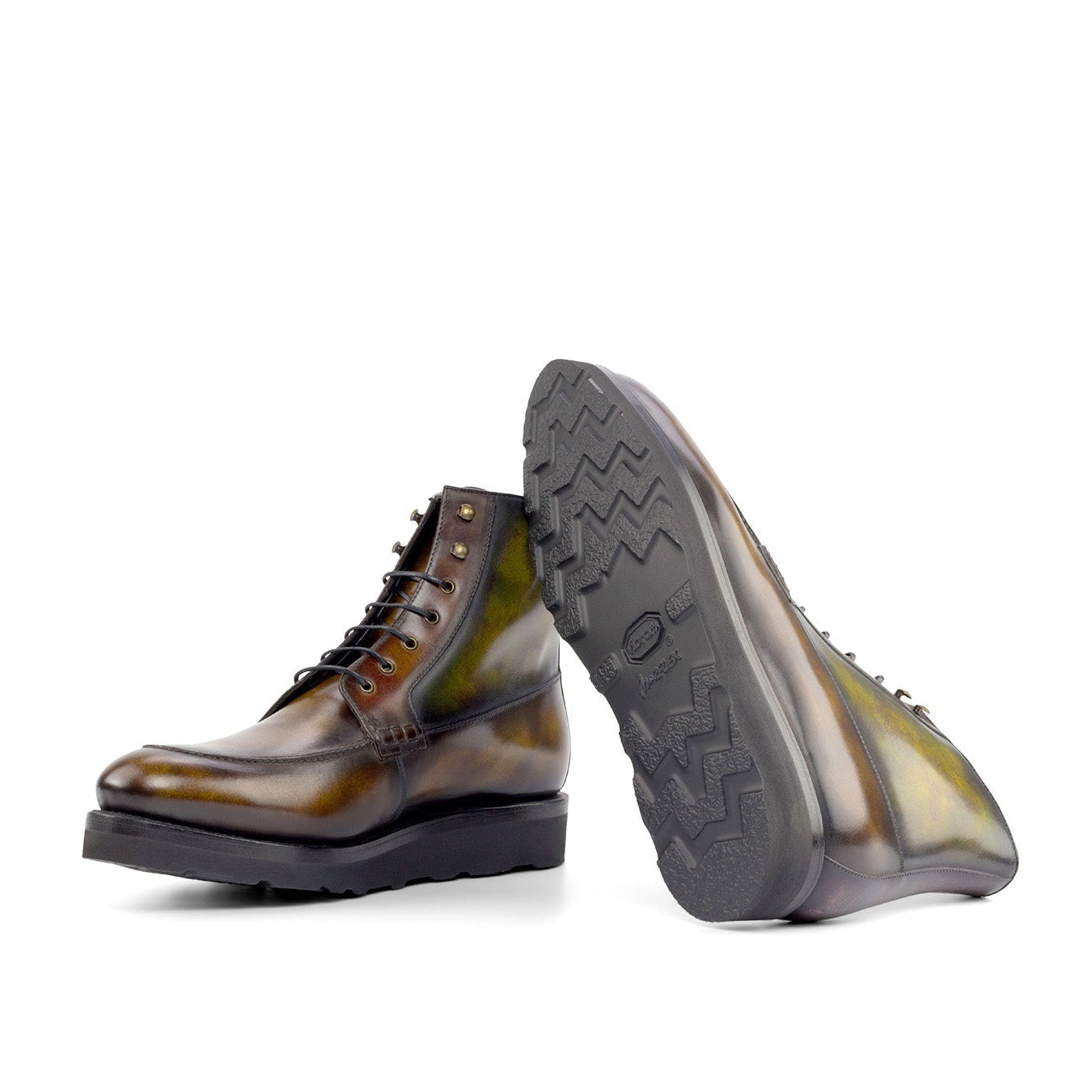 Ambrogio Bespoke Custom Men's Shoes White & Tri-Tone Blue Fabric / Crocodile Print / Calf-Skin Leather Sneakers (AMB1951)