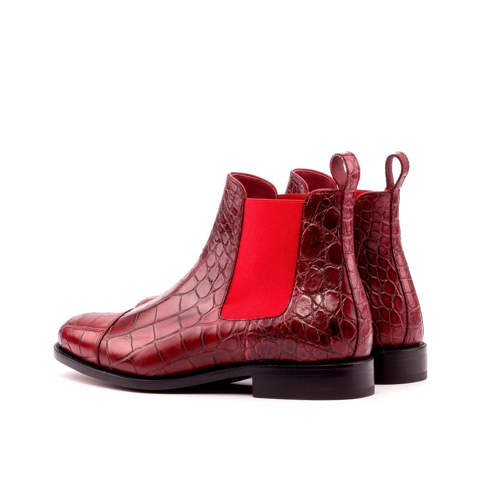 Red cheap crocodile boots