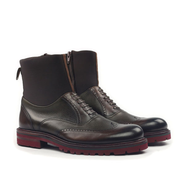 Corrente C003 5828 Men's Shoes Black & White Laser Cut / Calf-Skin