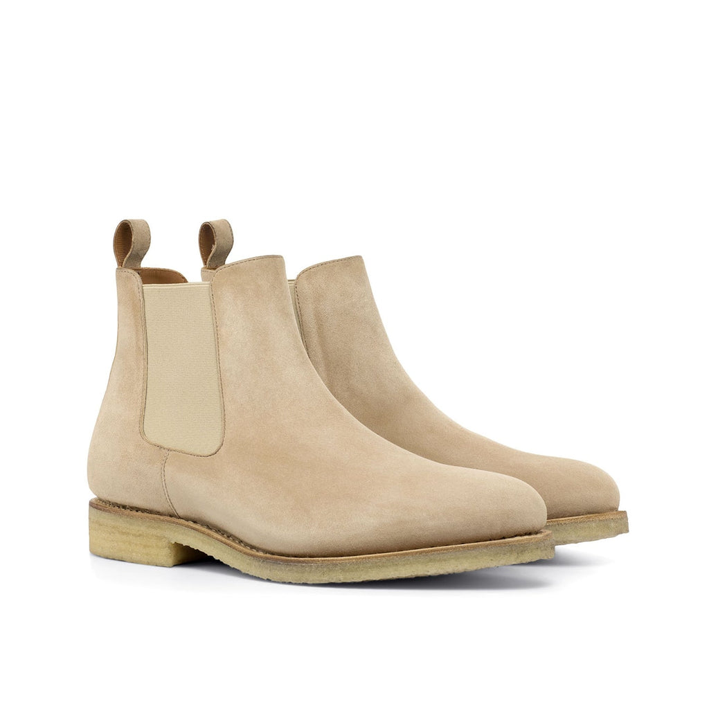 Mens beige chelsea sale suede leather boots