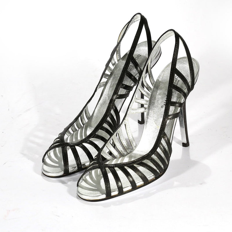 Dolce Gabbana Black Leather Slingbacks Heels Pumps Shoes - Walmart.com