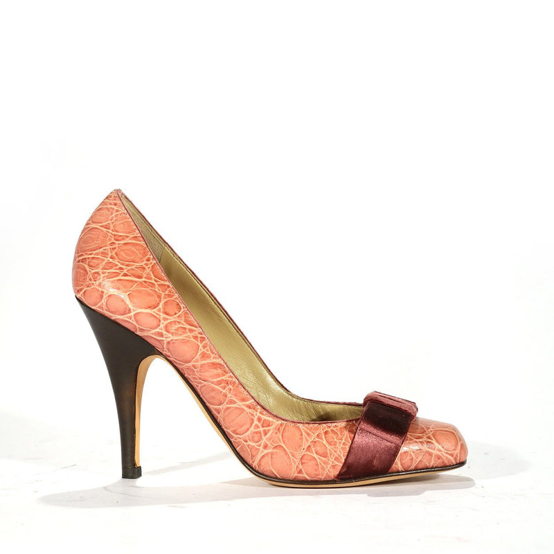 Postbud Selv tak bombe Giuseppe Zanotti Women's Designer Shoes Pink Crocodile Print Leather/ –  AmbrogioShoes