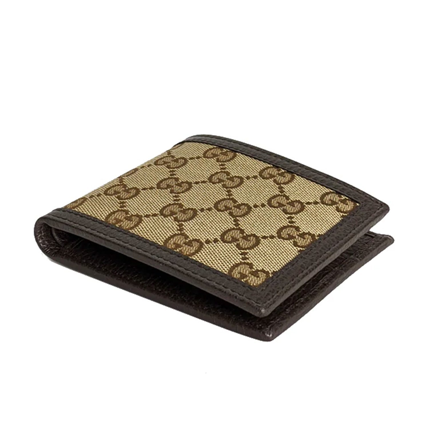 Interlocking leather wallet Gucci Beige in Leather - 29033274