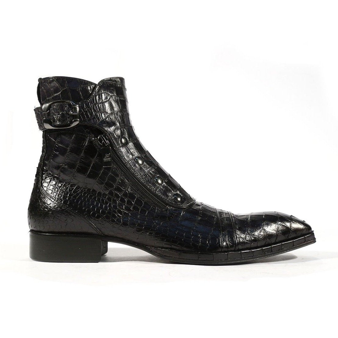Jo Ghost 3206 Men's Shoes Black Crocodile Print / Calf-Skin Leather Bo ...