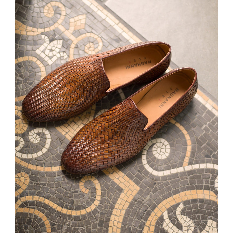Men's Brown Leather Slip On Loafers
