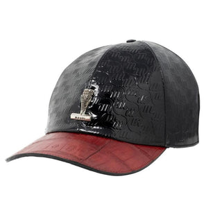 Mauri Hat Crocodile / Empossed Patent Leather Logo Cap (MAHO1003)-AmbrogioShoes