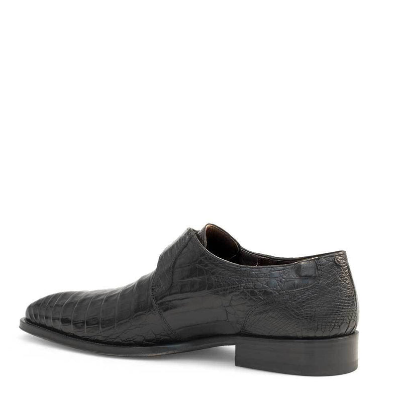 Mezlan Gables Men's Shoes Black Exotic Crocodile Monk-Strap Loafers (S ...