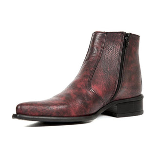 New Rock Men's Shoes Red Calf-Skin Leather Ankle Boots M-2260-C6 (NR1227)-AmbrogioShoes