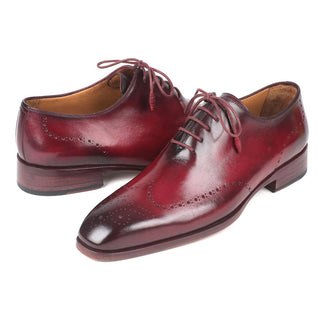 Paul Parkman 84RT83 Men's Shoes Bordeaux Calf-Skin Leather Wholecut Oxfords (PM6288)-AmbrogioShoes