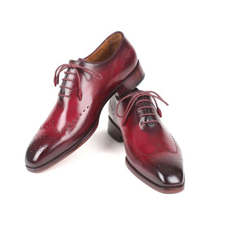 Paul Parkman 84RT83 Men's Shoes Bordeaux Calf-Skin Leather Wholecut Oxfords (PM6288)-AmbrogioShoes