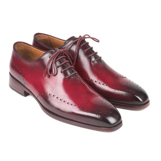 Paul Parkman 84RT83 Men's Shoes Bordeaux Calf-Skin Leather Wholecut Oxfords (PM6288)-AmbrogioShoes