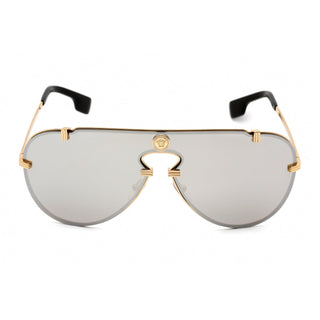 Versace 0VE2243 Sunglasses Gold / Light Grey Mirrored Silver-AmbrogioShoes