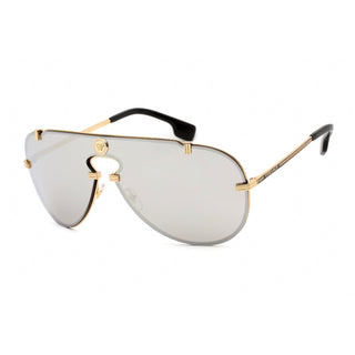 Versace 0VE2243 Sunglasses Gold / Light Grey Mirrored Silver-AmbrogioShoes