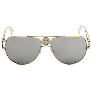 Versace VE2225 Sunglasses Pale Gold / Grey Silver Mirror-AmbrogioShoes